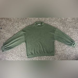 Lush knit sweater lichen green